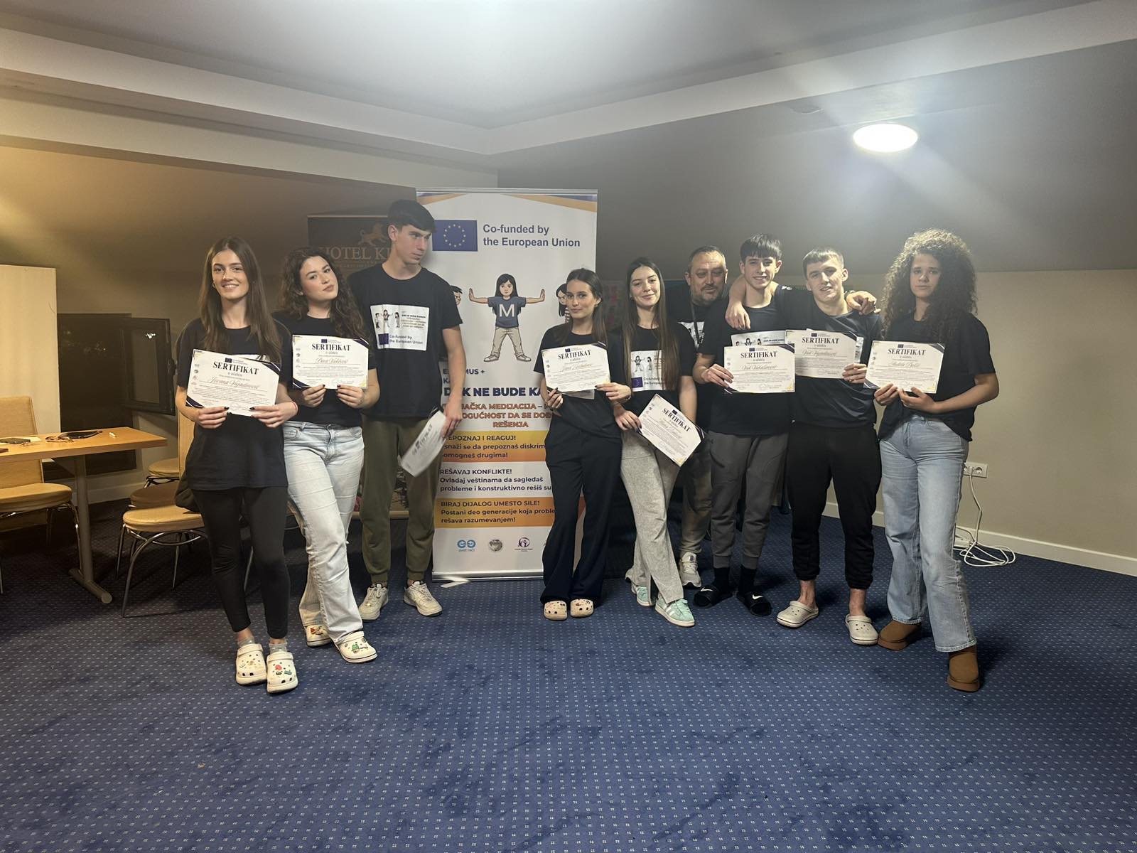 1-3 Svečana dodela sertifikata: Mladi osnaženi za posredovanje u vršnjačkim konfliktima